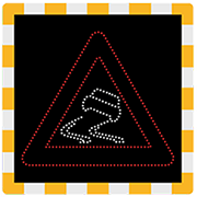 LED výstražný symbol klzkej vozovky BELLIMPEX.