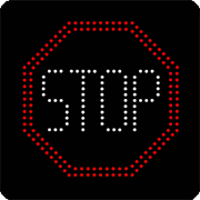 LED výstražný symbol STOP BELLIMPEX.